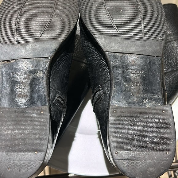 Prada, tall black boots. Size 38.5 black Calf- skin. Gold hardware.￼ - Picture 10 of 12